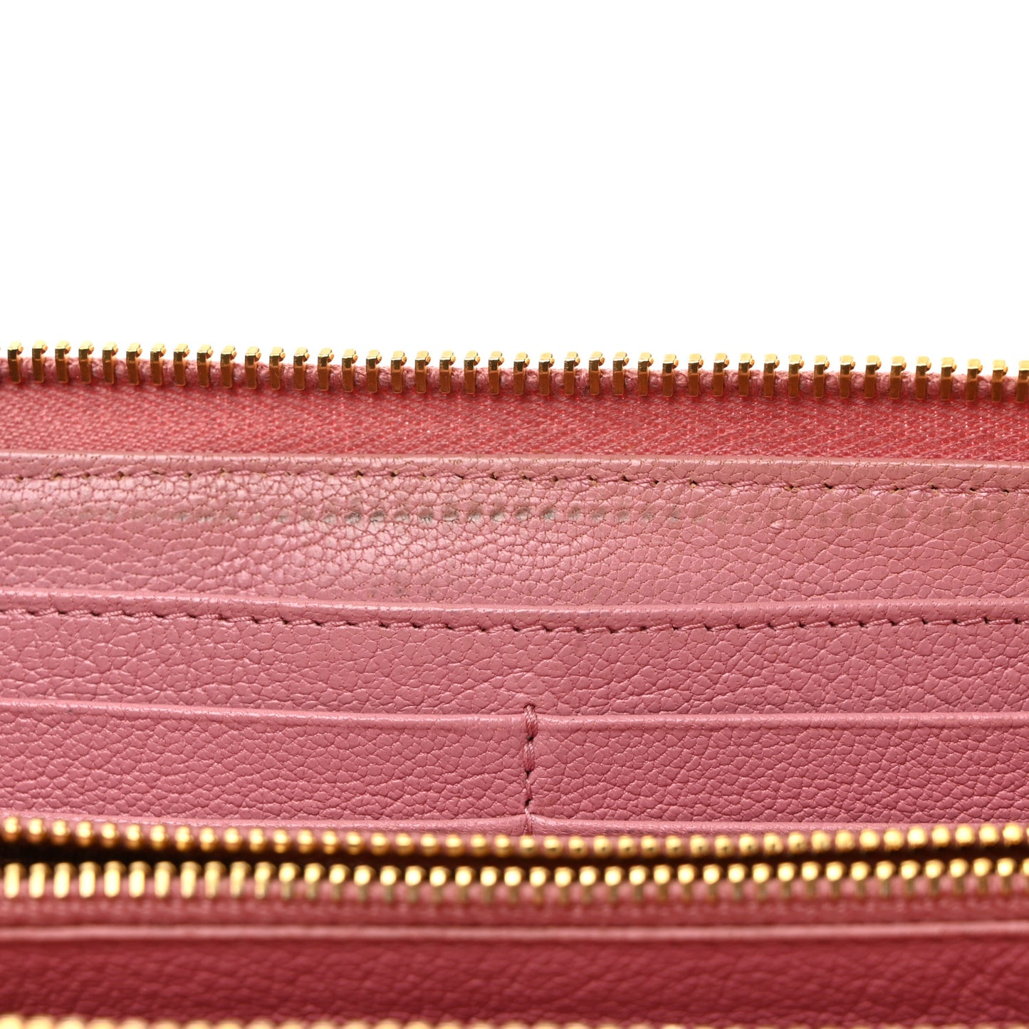 Goatskin Madras Zip Around Wallet Rosa