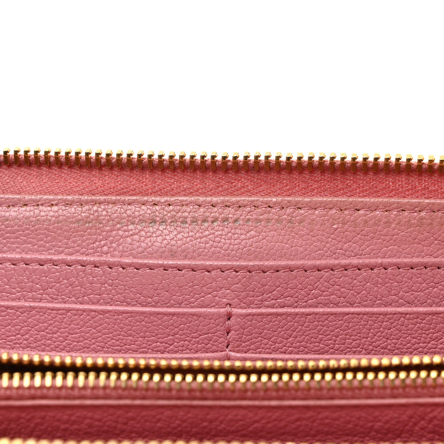 Miu Miu Goatskin Madras Zip Around Wallet Rosa 7 of 9