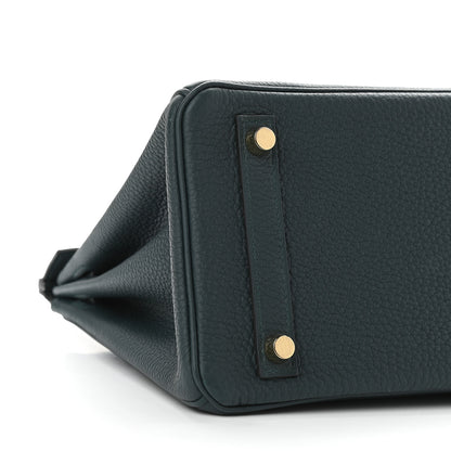 Hermes Togo Birkin 25 Vert Cypress 8 of 11