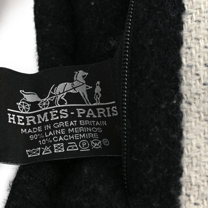 Hermes Wool Cashmere Avalon III Pillow PM Ecru Black 3 of 3