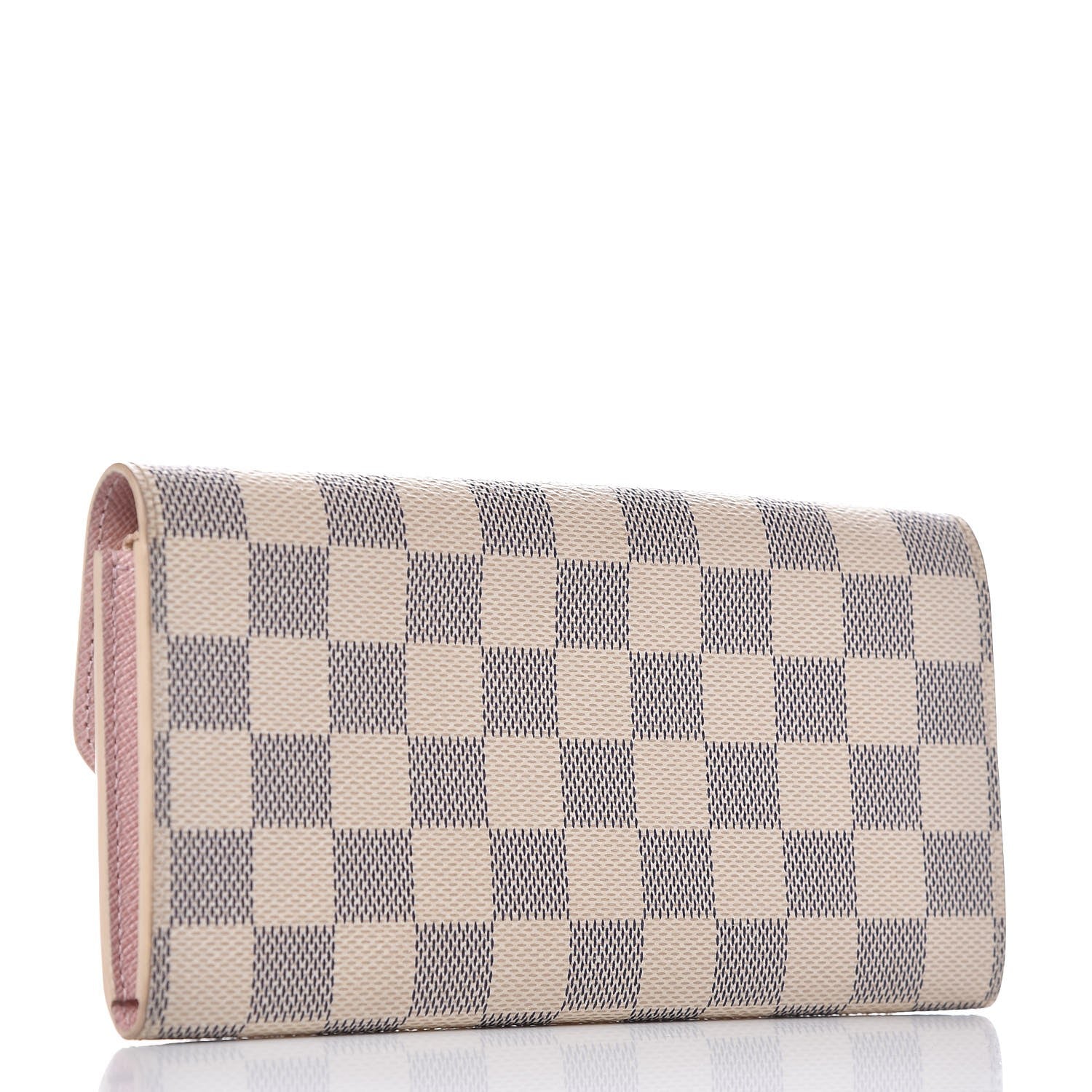 Louis Vuitton Damier Azur Emilie Wallet Rose Ballerine 3 of 6