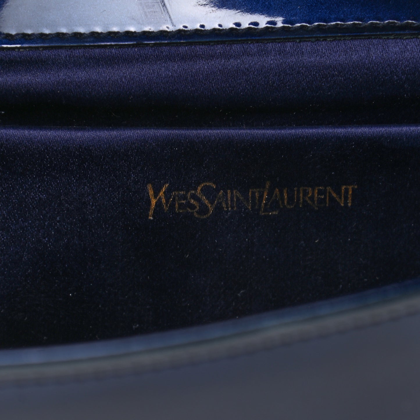 Patent Monogram Large Belle De Jour Clutch Navy Blue