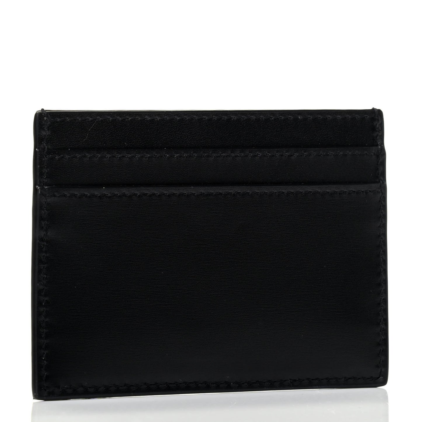 Calfskin Monogram Credit Card Case Black
