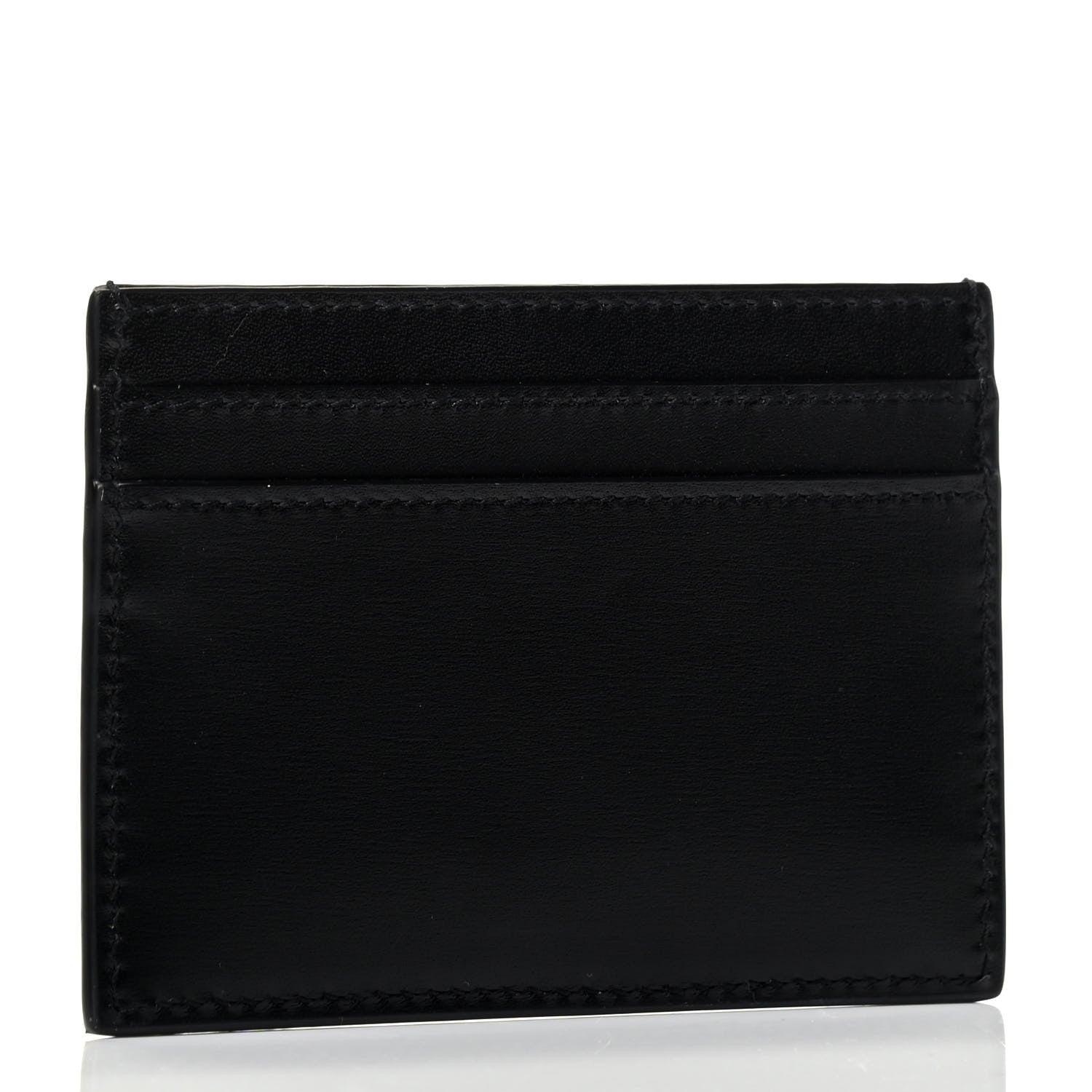 Saint Laurent Calfskin Monogram Credit Card Case Black 2 of 4
