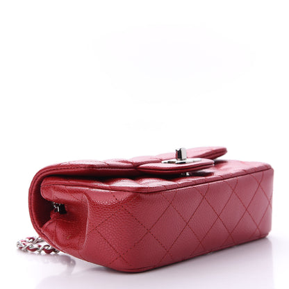 Chanel Caviar Quilted Extra Mini Flap Red 4 of 10
