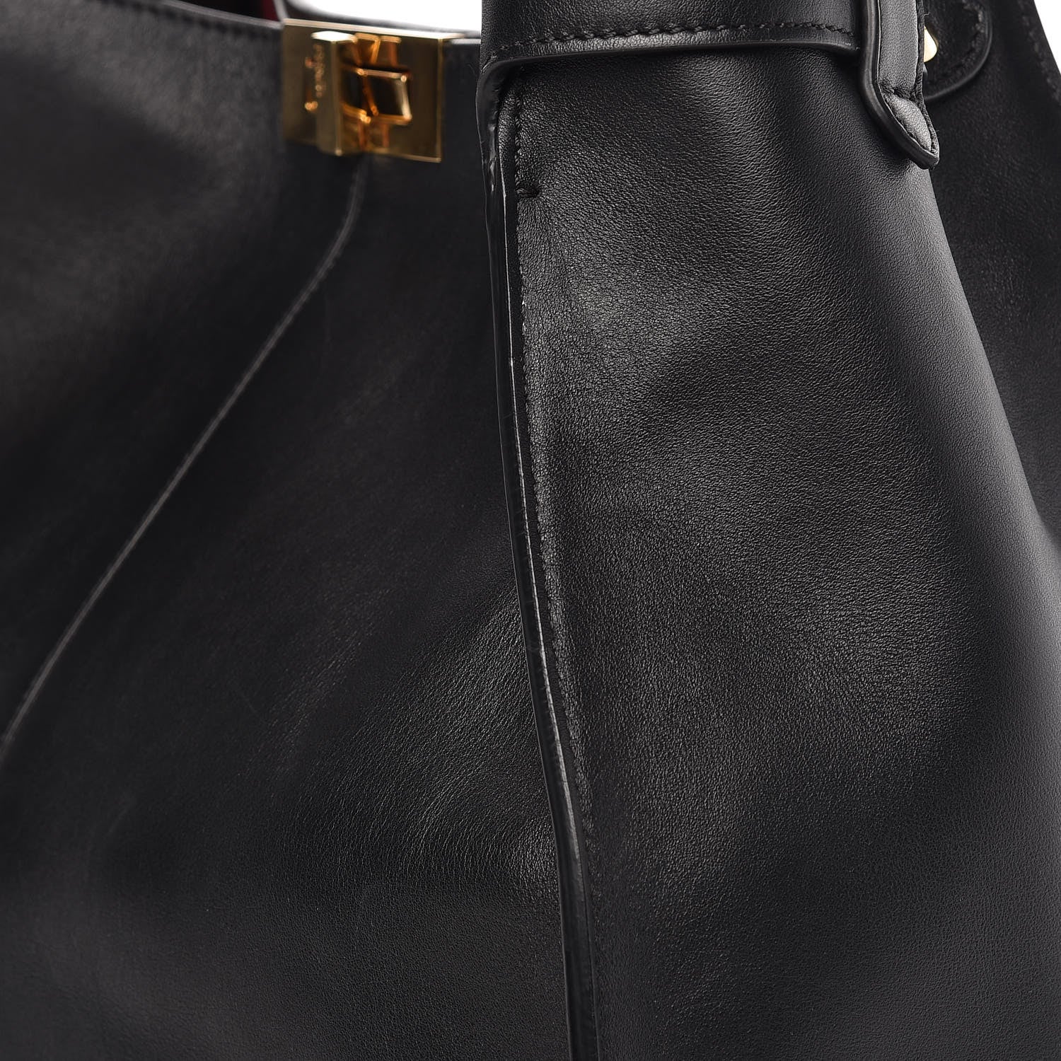 Fendi Vitello Seta Century Large Peekaboo X-Lite Black Fragola 11 of 11