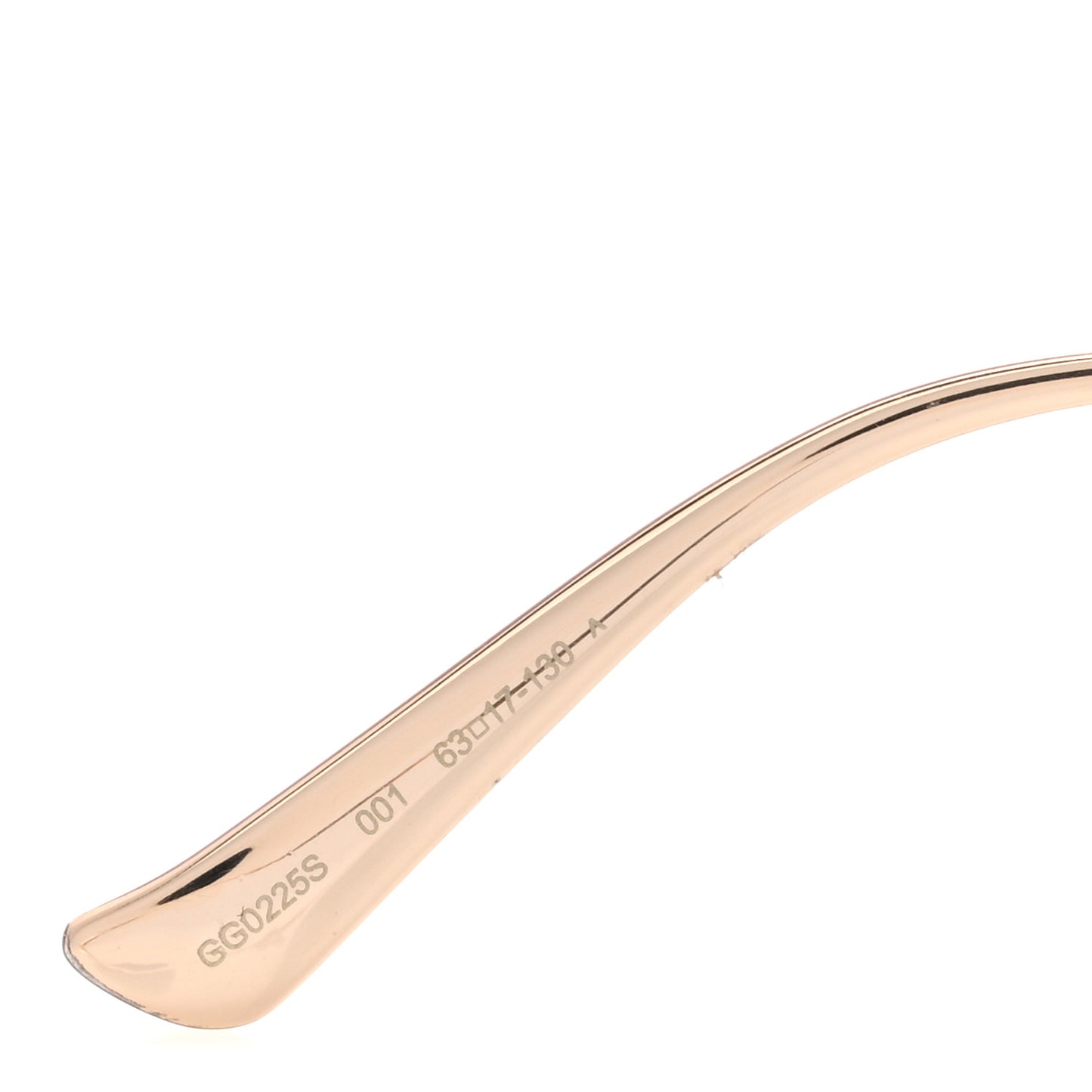 Metal Oversized Round Frame GG0225S Sunglasses Gold