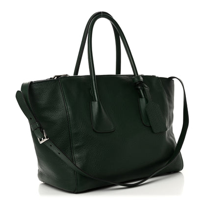 Prada Cervo Deerskin Twin Pocket Tote Green 2 of 9