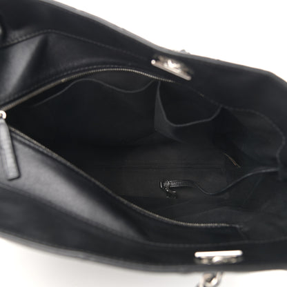 Chanel Calfskin Quilted In The Business North South Tote Black 5 of 10