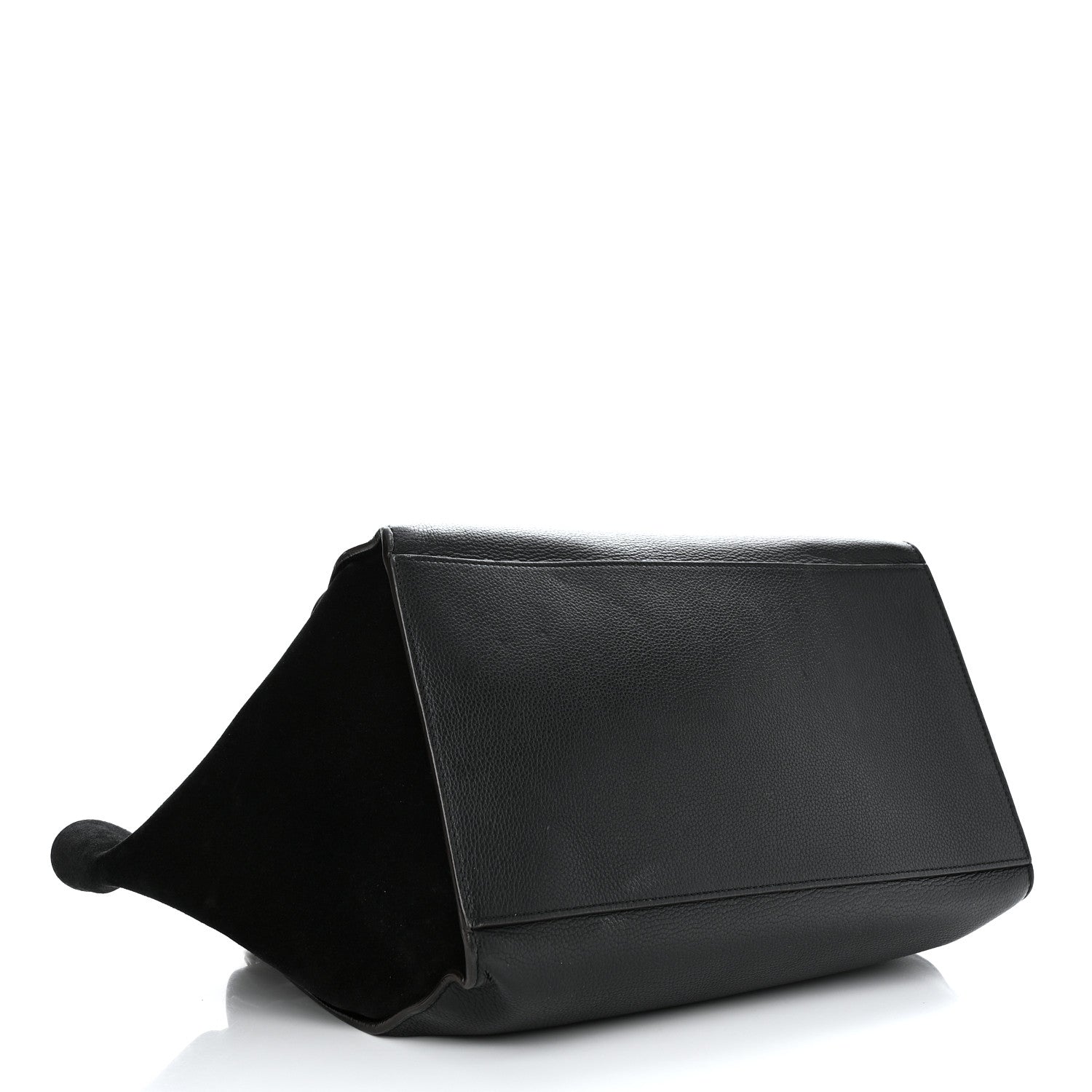 Celine Drummed Calfskin Suede Large Trapeze Black 4 of 12