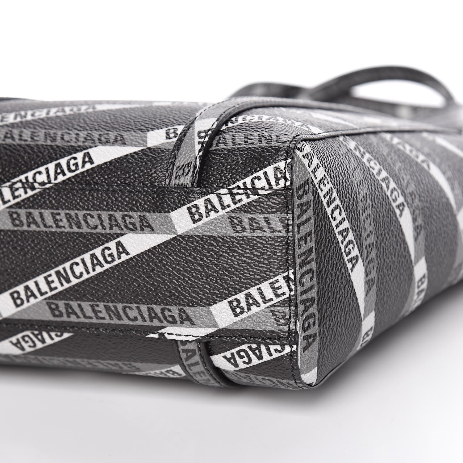 Balenciaga Coated Canvas Losange Monogram XXS Tote Black Grey 8 of 9