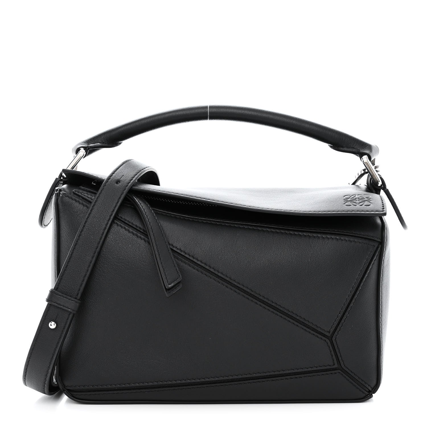 Loewe Calfskin Small Puzzle Bag Black 1 of 11