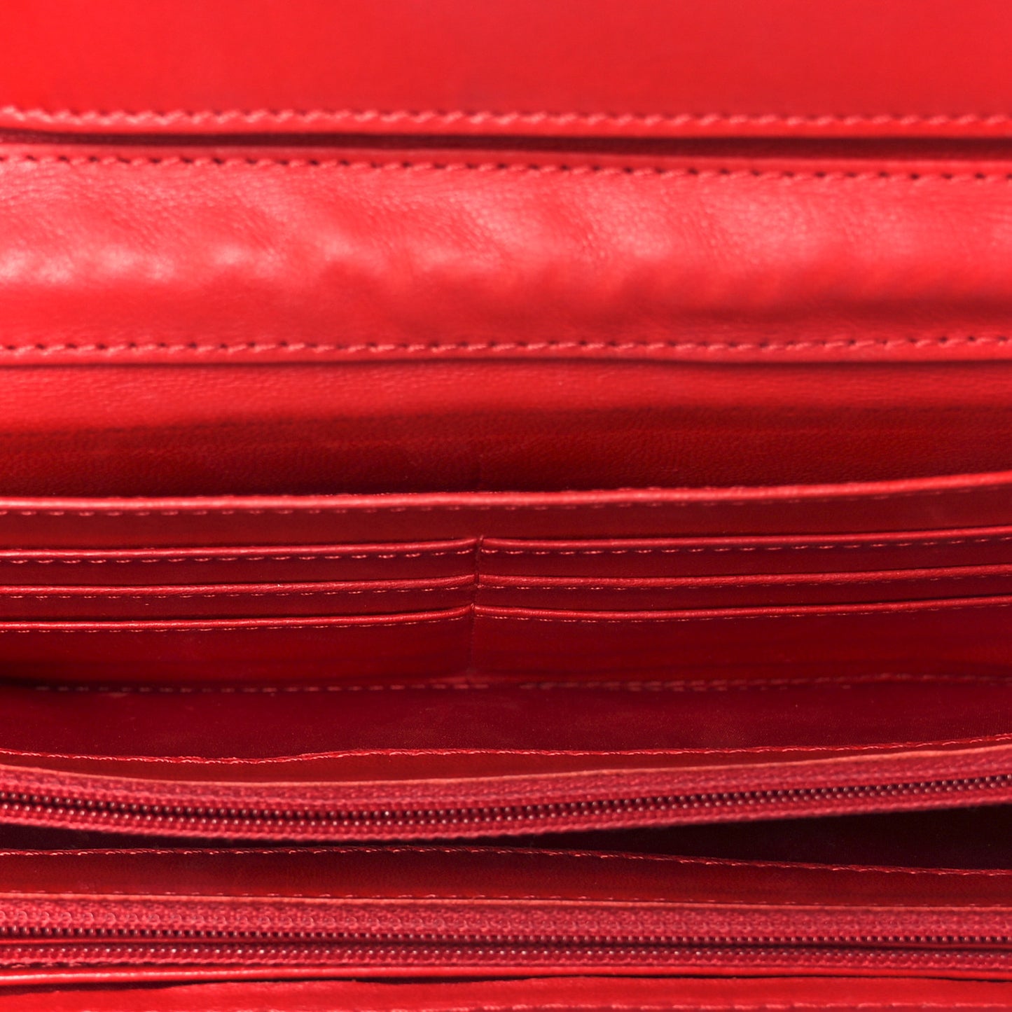 Lambskin Quilted Chain Clutch Flap Red