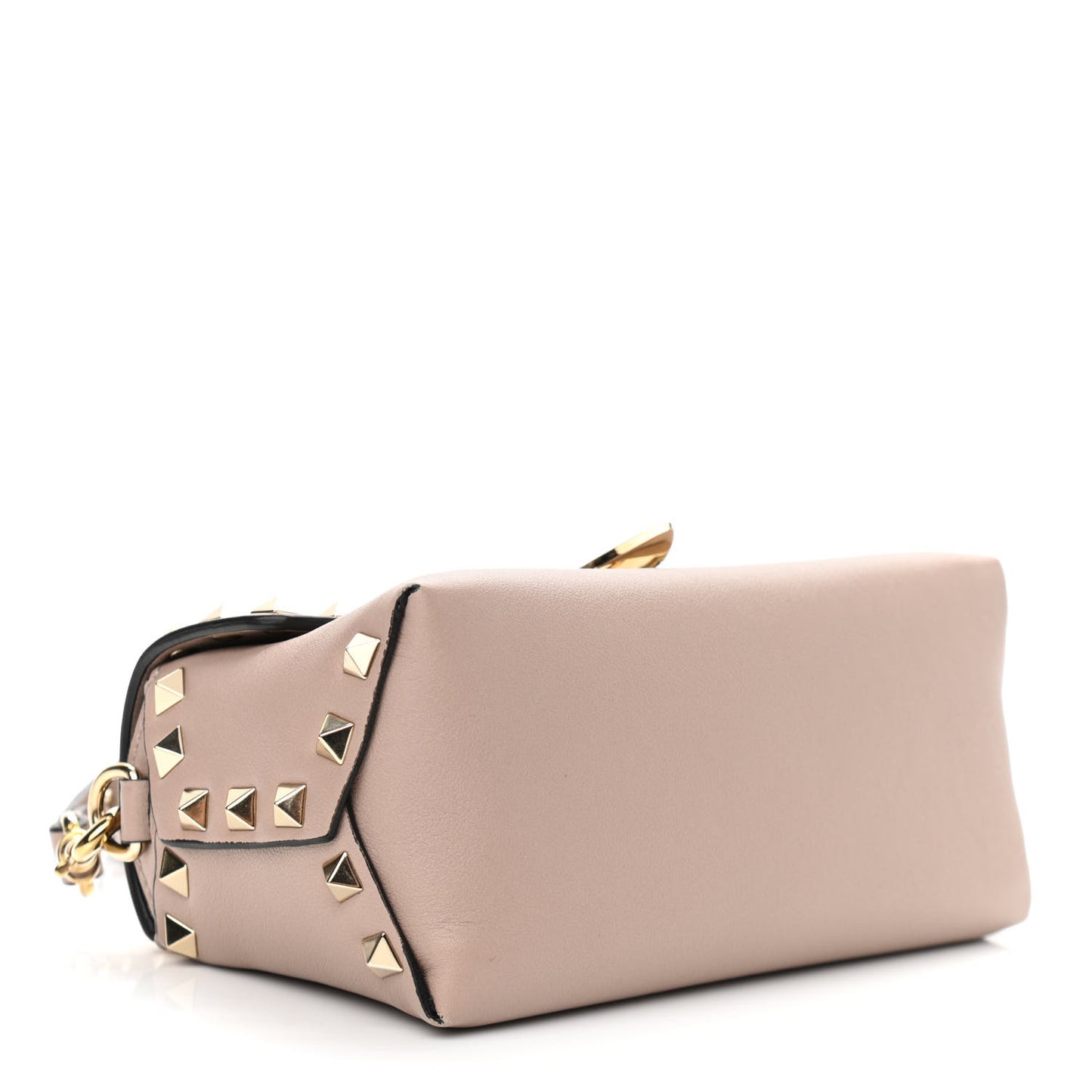 Calfskin Mini Rockstud Crossbody Bag Poudre