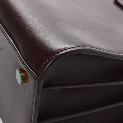 Saint Laurent Grained Calfskin Small Classic Sac De Jour Bordeaux 10 of 16