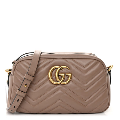 Gucci Calfskin Matelasse Small GG Marmont Chain Shoulder Bag Porcelain Rose 1 of 10