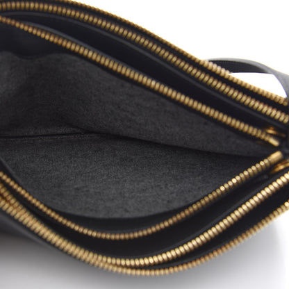 Celine Lambskin Small Trio Crossbody Bag Black 5 of 8