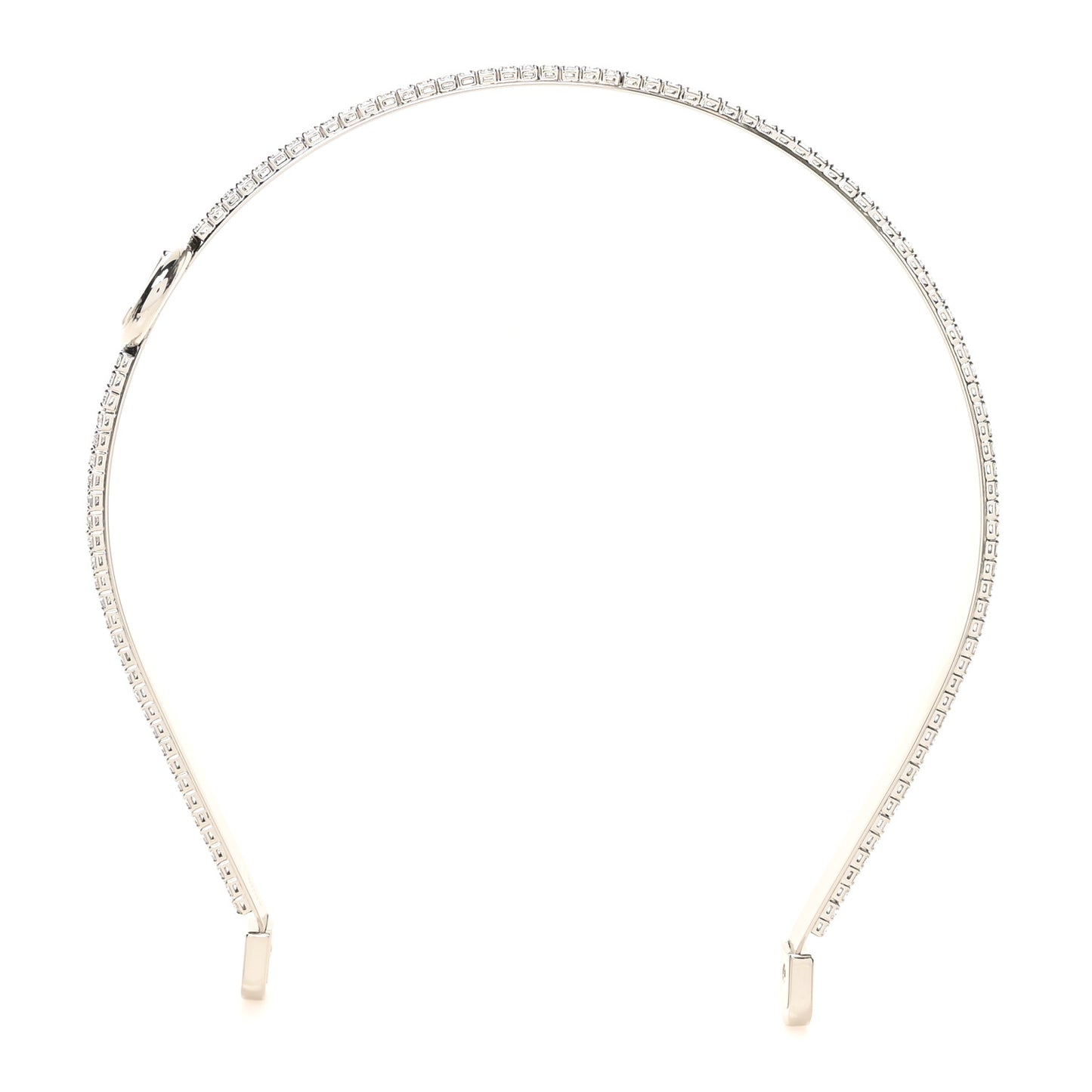 Strass Monogram LV Icon Headband Silver
