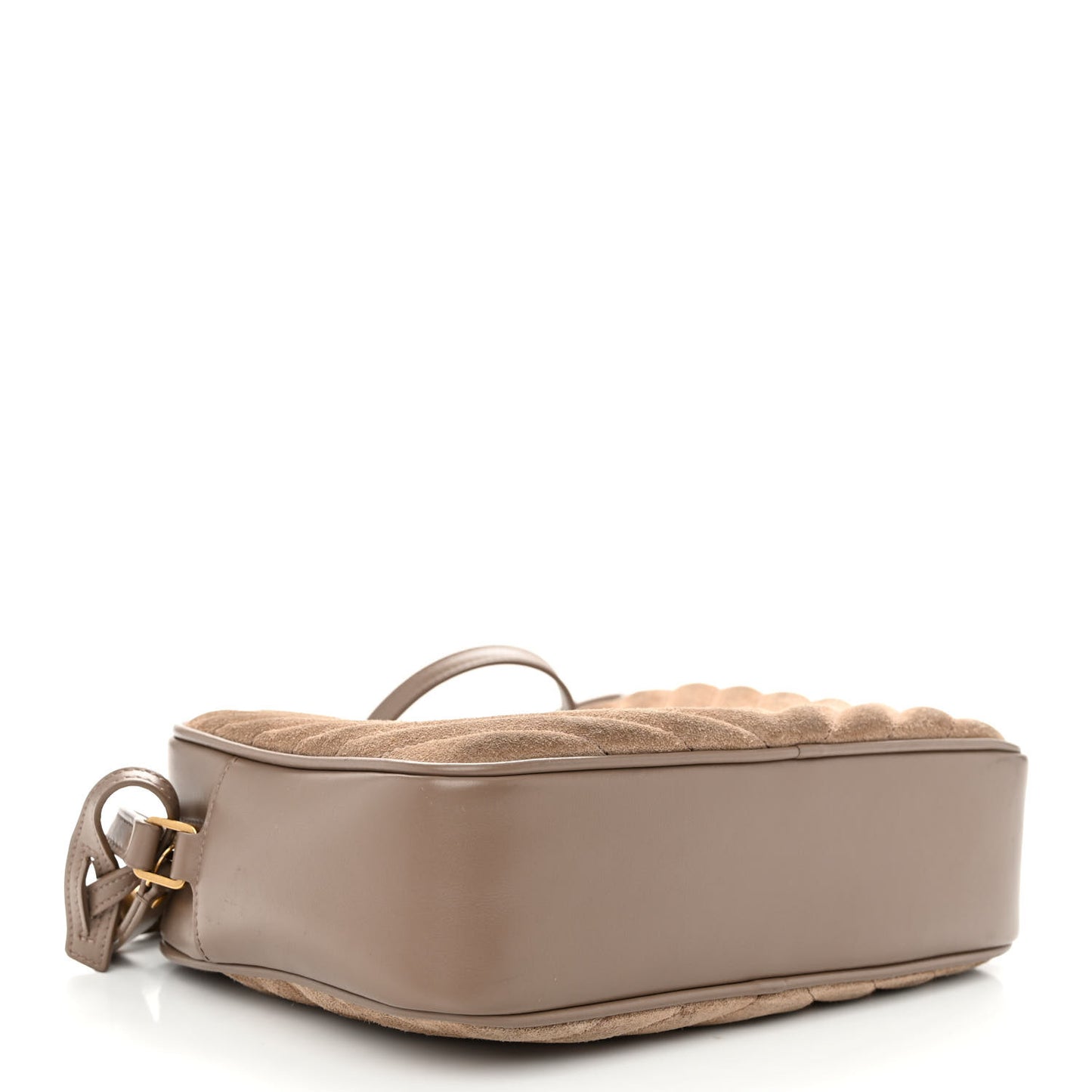 Suede Matelasse Monogram Lou Camera Bag Taupe