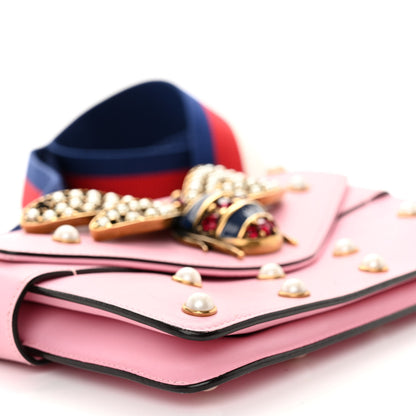 Gucci Nappa Pearl Studded Mini Queen Margaret Broadway Shoulder Bag Sugar Pink 9 of 14