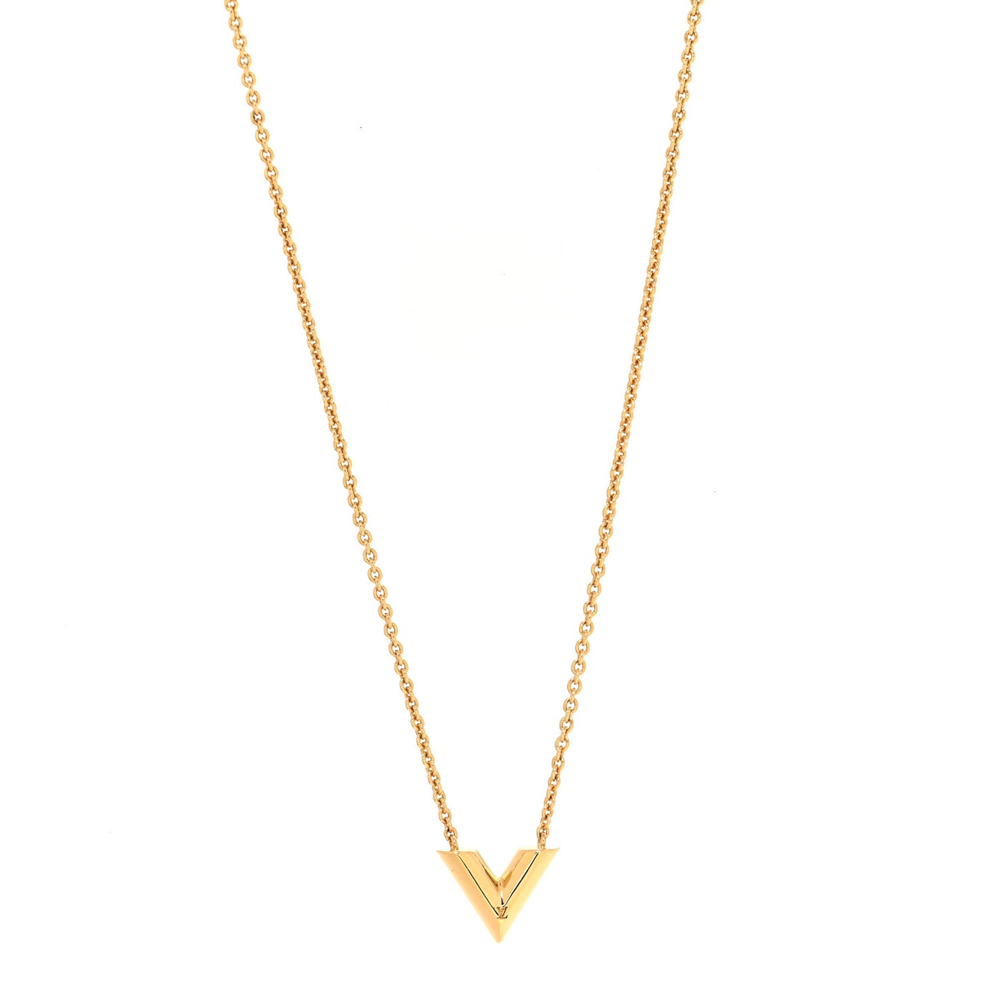 Brass Essential V Necklace Gold