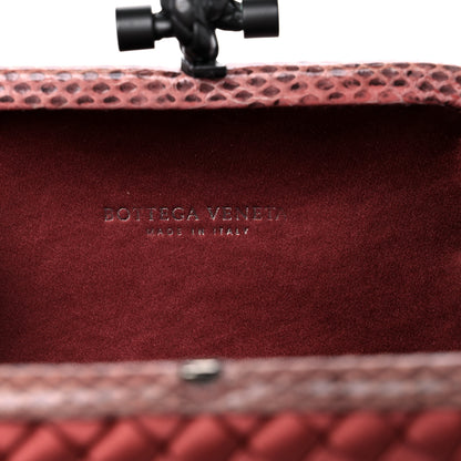 Bottega Veneta Satin Intreccio Impero Ayers Knot Clutch Red 6 of 10