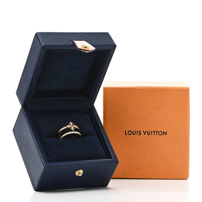 Louis Vuitton 18K Yellow Gold Diamond Idylle Blossom Two Row Ring 53 6.5 7 of 7