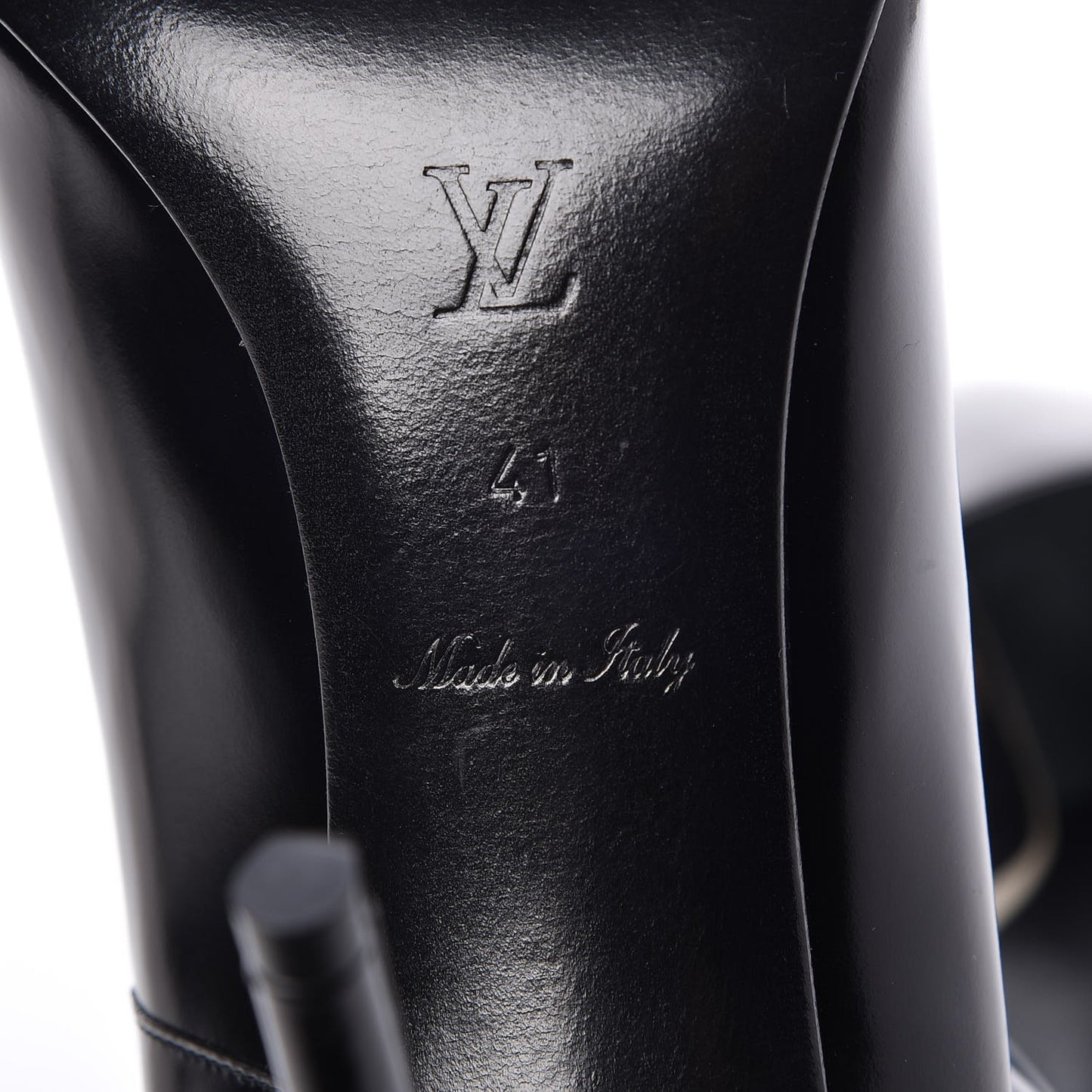 Glazed Calfskin Eyeline Pumps 41 Black