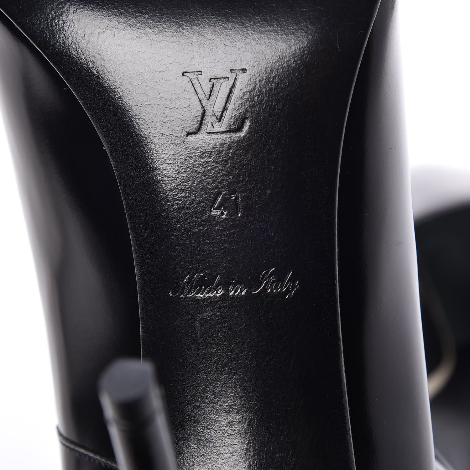 Louis Vuitton Glazed Calfskin Eyeline Pumps 41 Black 6 of 8