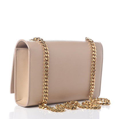Saint Laurent Grain De Poudre Small Monogram Kate Satchel Nude Powder 3 of 12