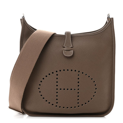 Hermes Taurillon Clemence Evelyne III PM Etoupe 1 of 11