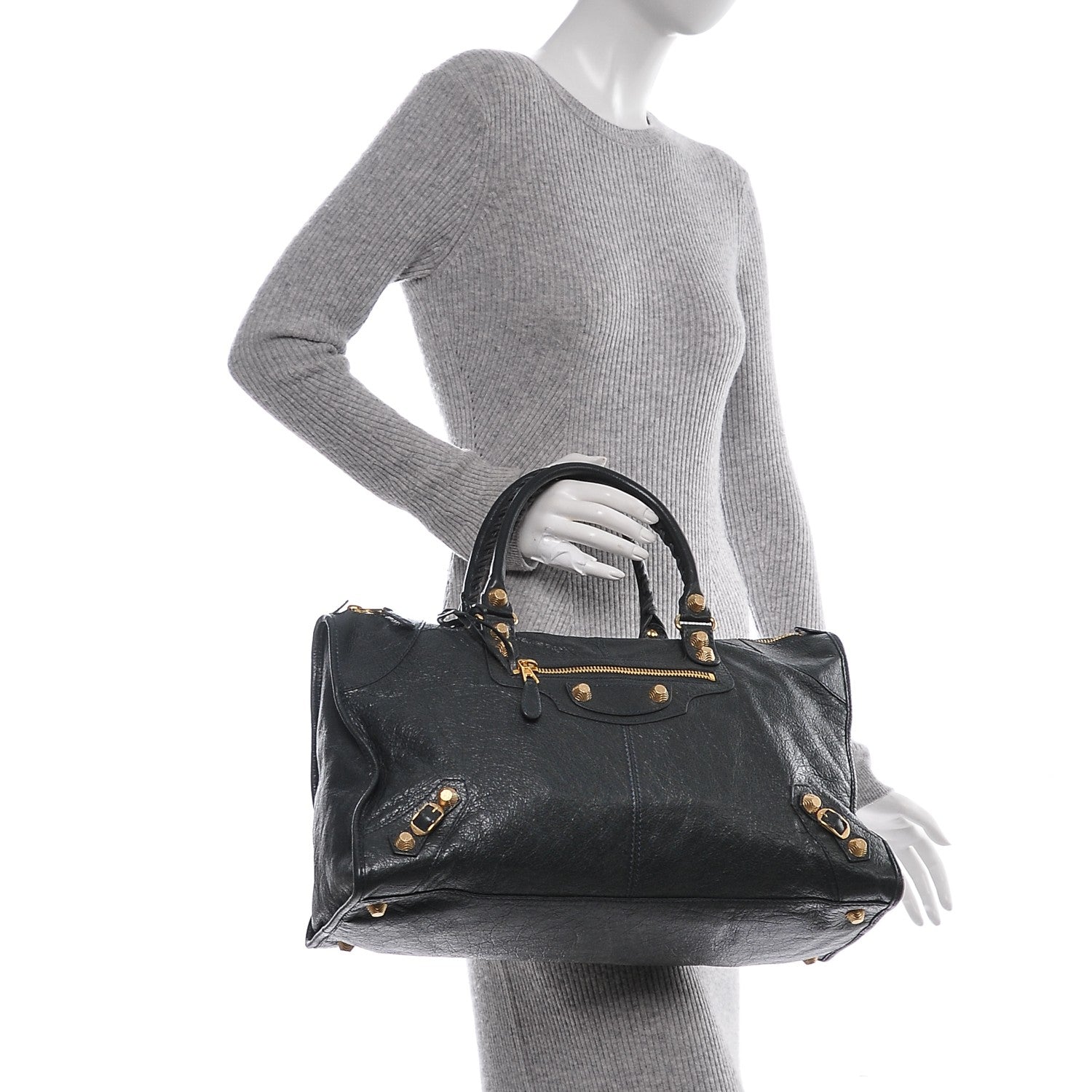 Balenciaga Agneau Giant 12 Gold Hardware Work Anthracite 2 of 12