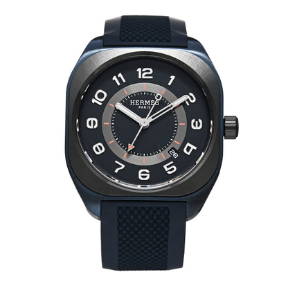 Hermes PVD Titanium Rubber 39mm H08 Automatic Watch Bleu Abysse 1 of 5