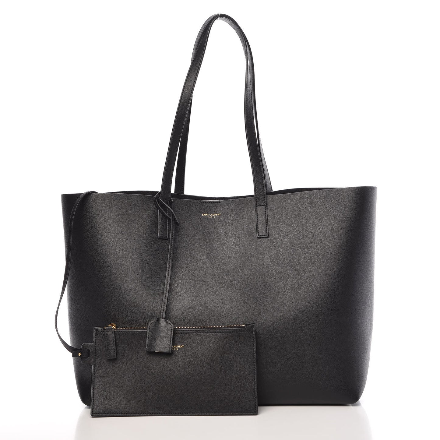 Calfskin Large Shopping Tote Black