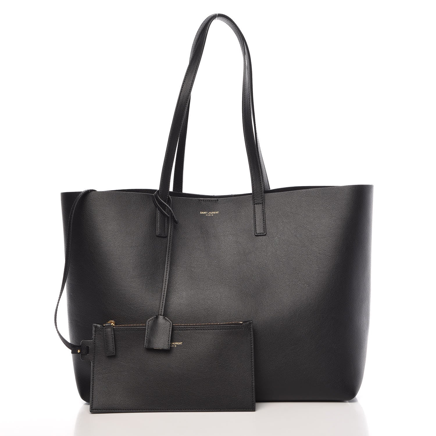 Saint Laurent Calfskin Large Shopping Tote Black 3 of 11