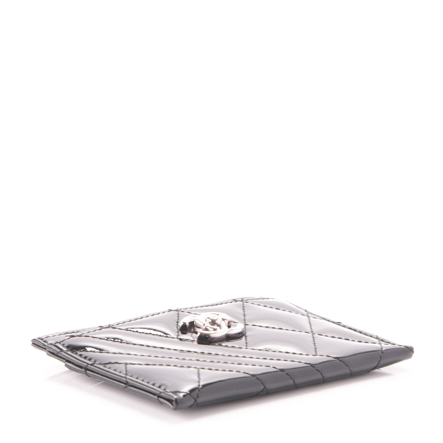 Patent Quilted Coco Boy Card Holder Black