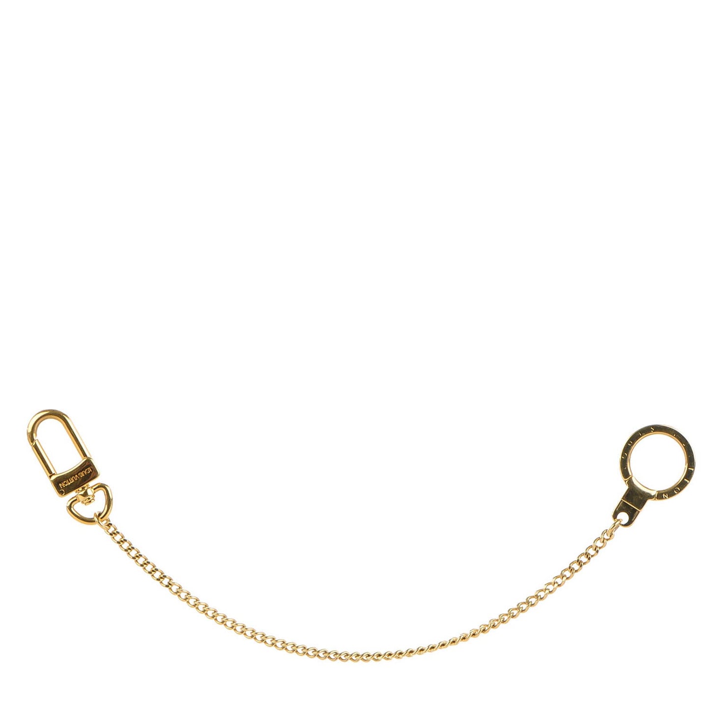 Metal Pochette Extender Key Ring Chain Gold