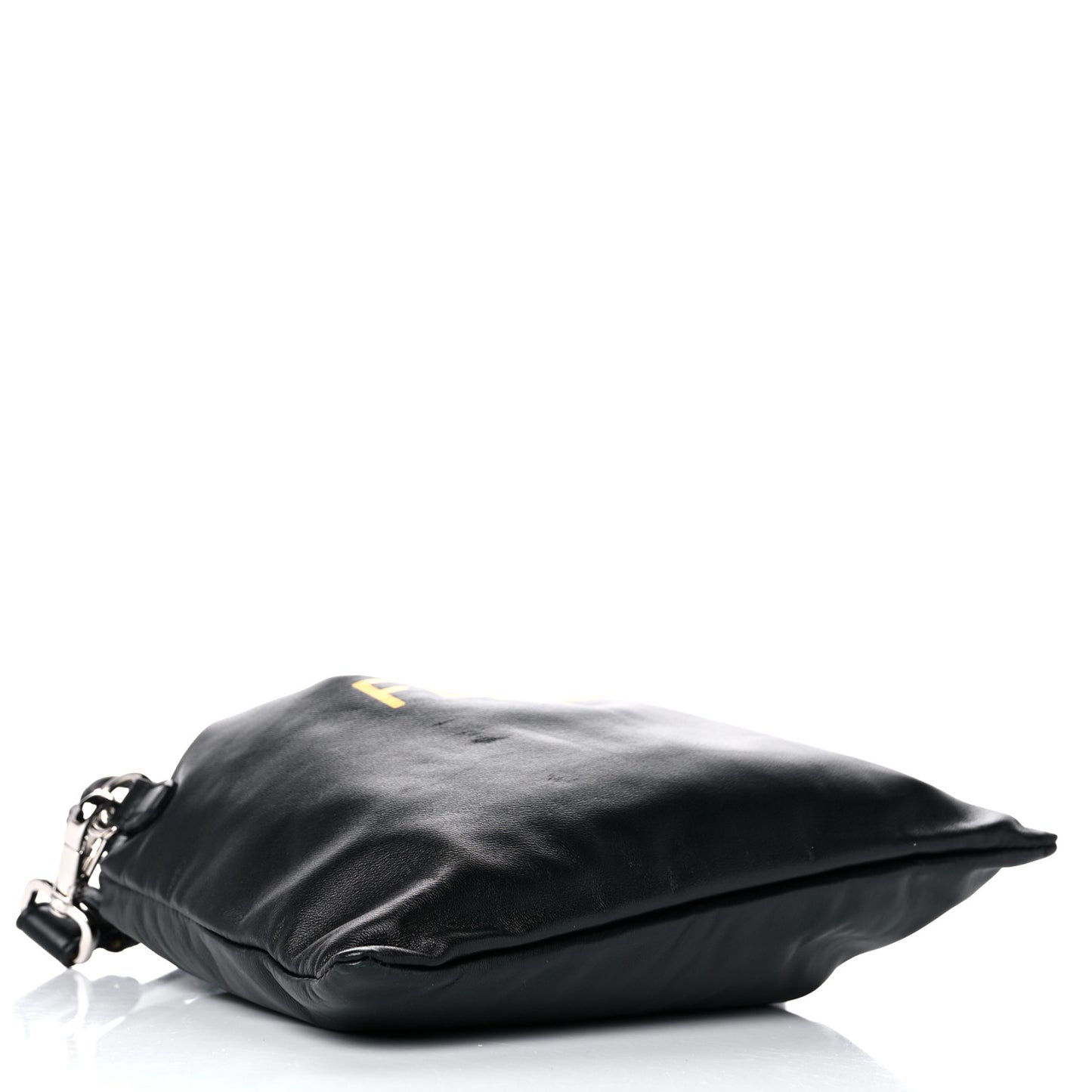 Soft Nappa Logo Small Drawstring Pouch Bag Black Sunflower