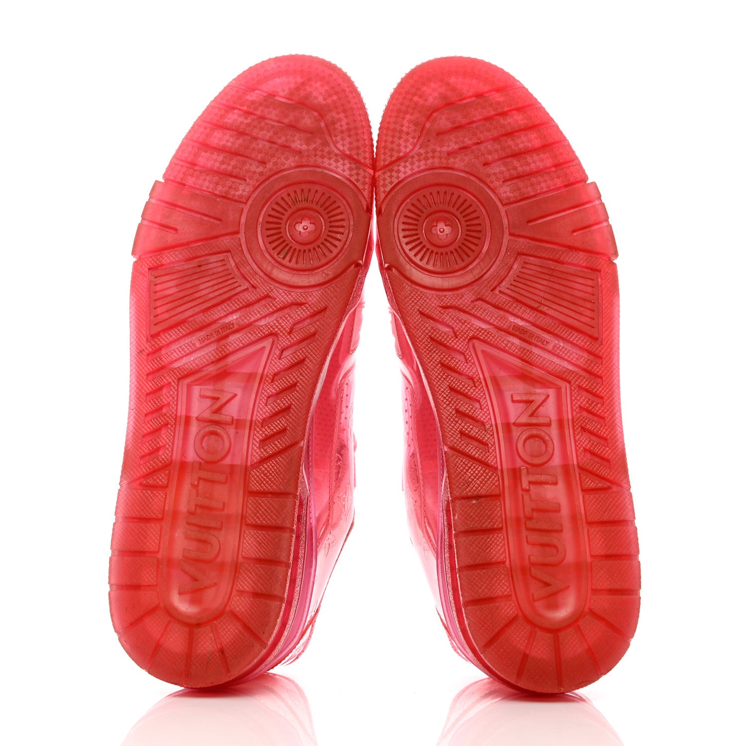 Louis Vuitton Mix Materials Transparent Monogram Mens LV Trainer Sneakers 11 Pink 5 of 13