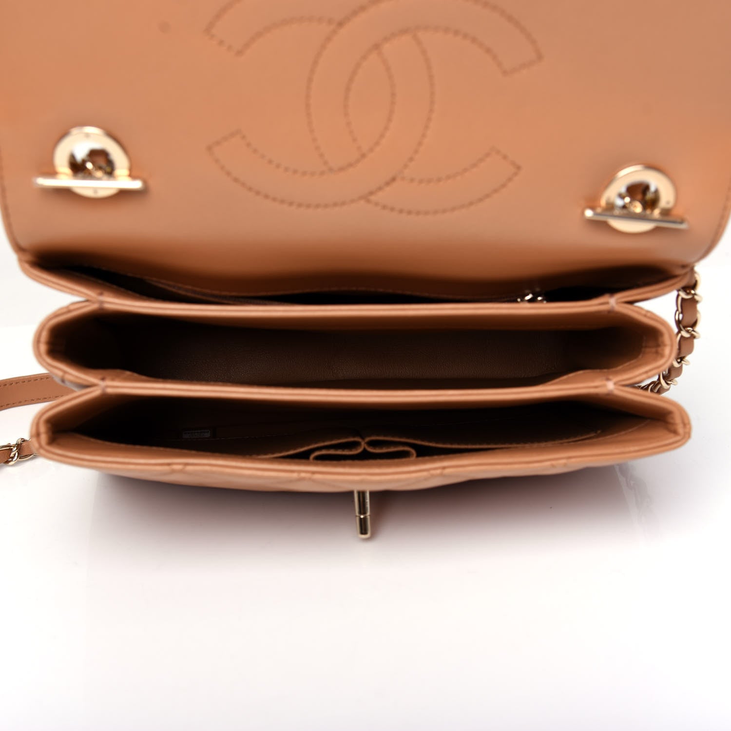 Chanel Lambskin Quilted Small Trendy CC Flap Dual Handle Bag Camel 5 of 10