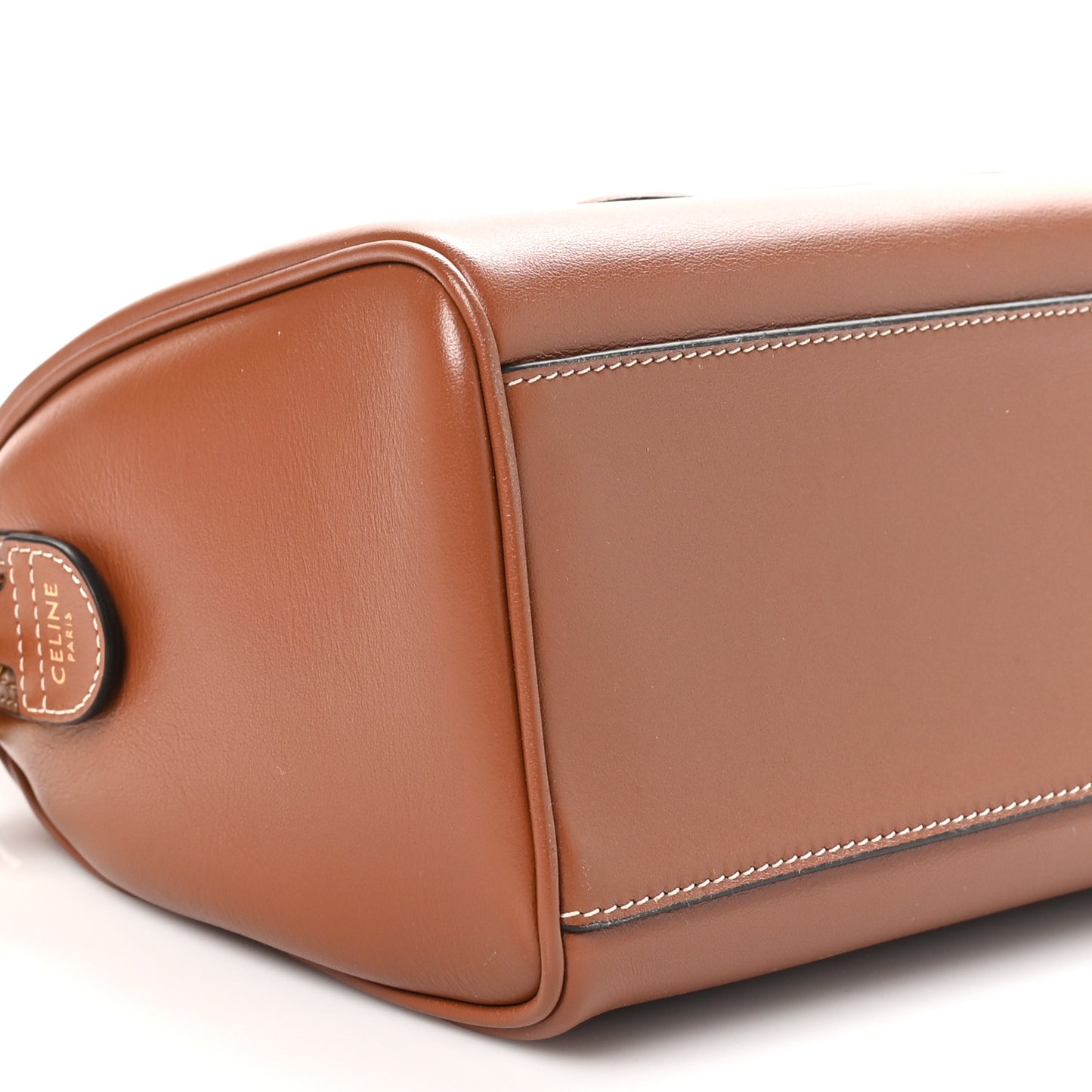 Smooth Calfskin Triomphe Small Boston Bag Tan