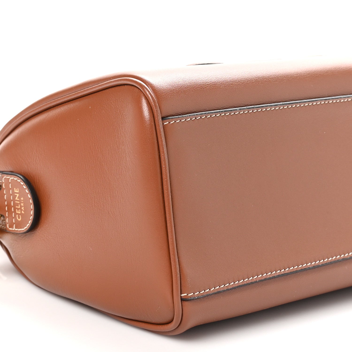 Celine Smooth Calfskin Triomphe Small Boston Bag Tan 9 of 10