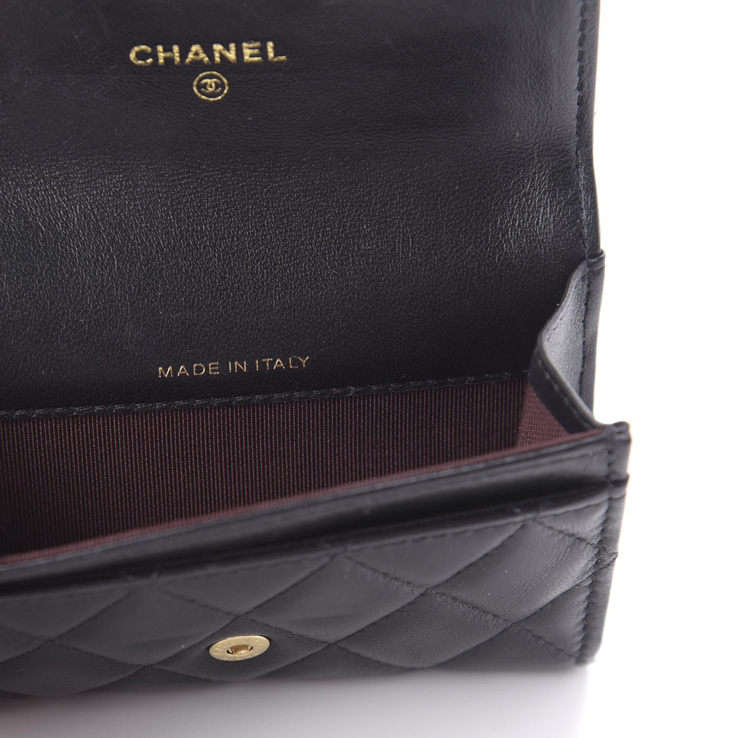 Chanel Lambskin Quilted Flap Card Holder Black 7 of 11