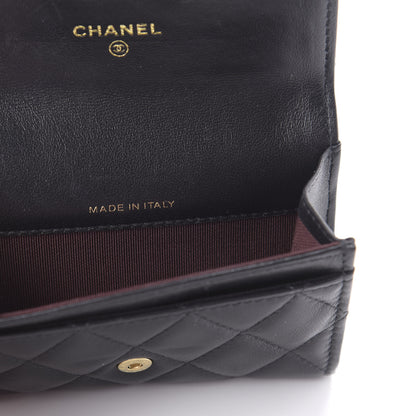 Chanel Lambskin Quilted Flap Card Holder Black 7 of 11