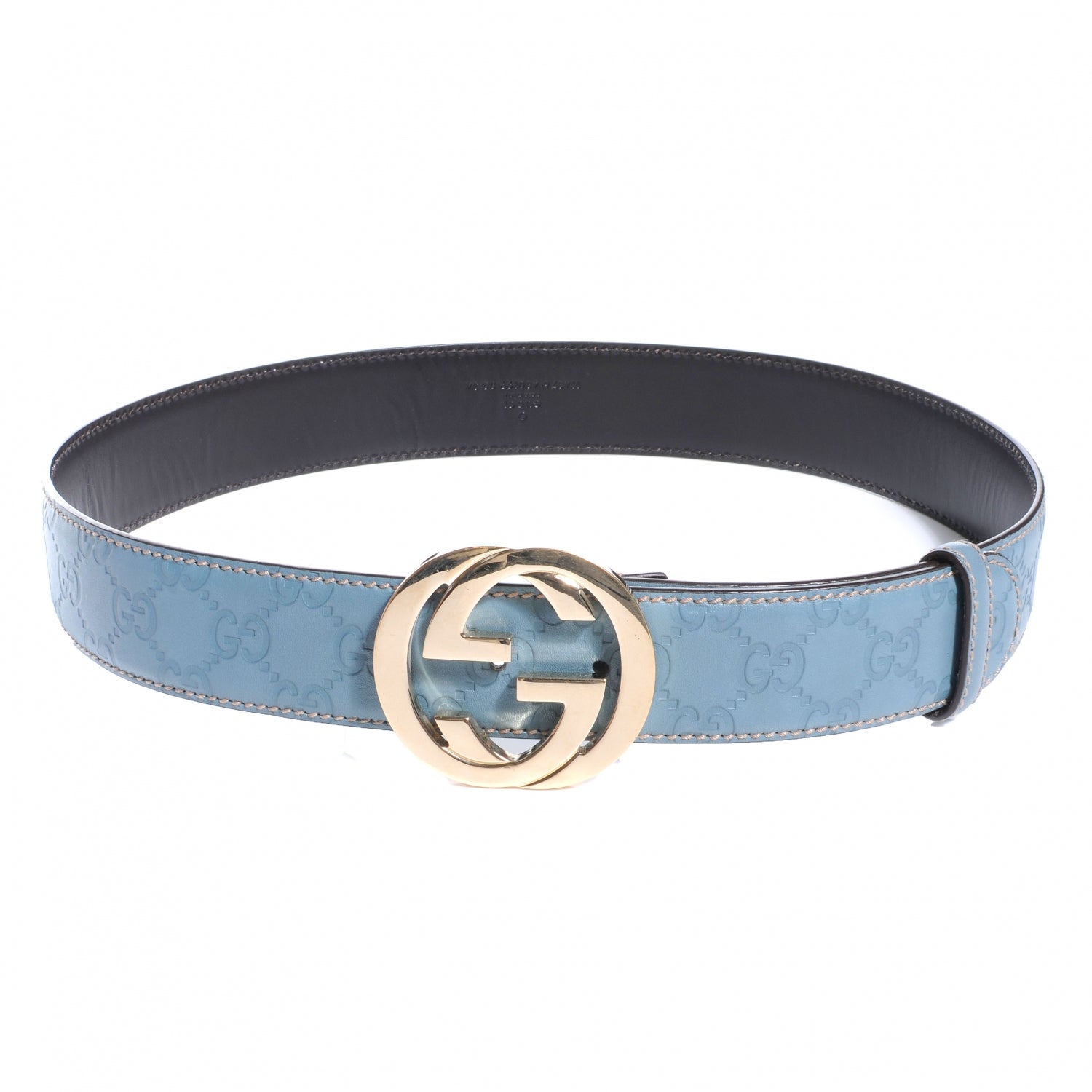 Gucci Guccissima GG Belt Blue 34 1 of 6