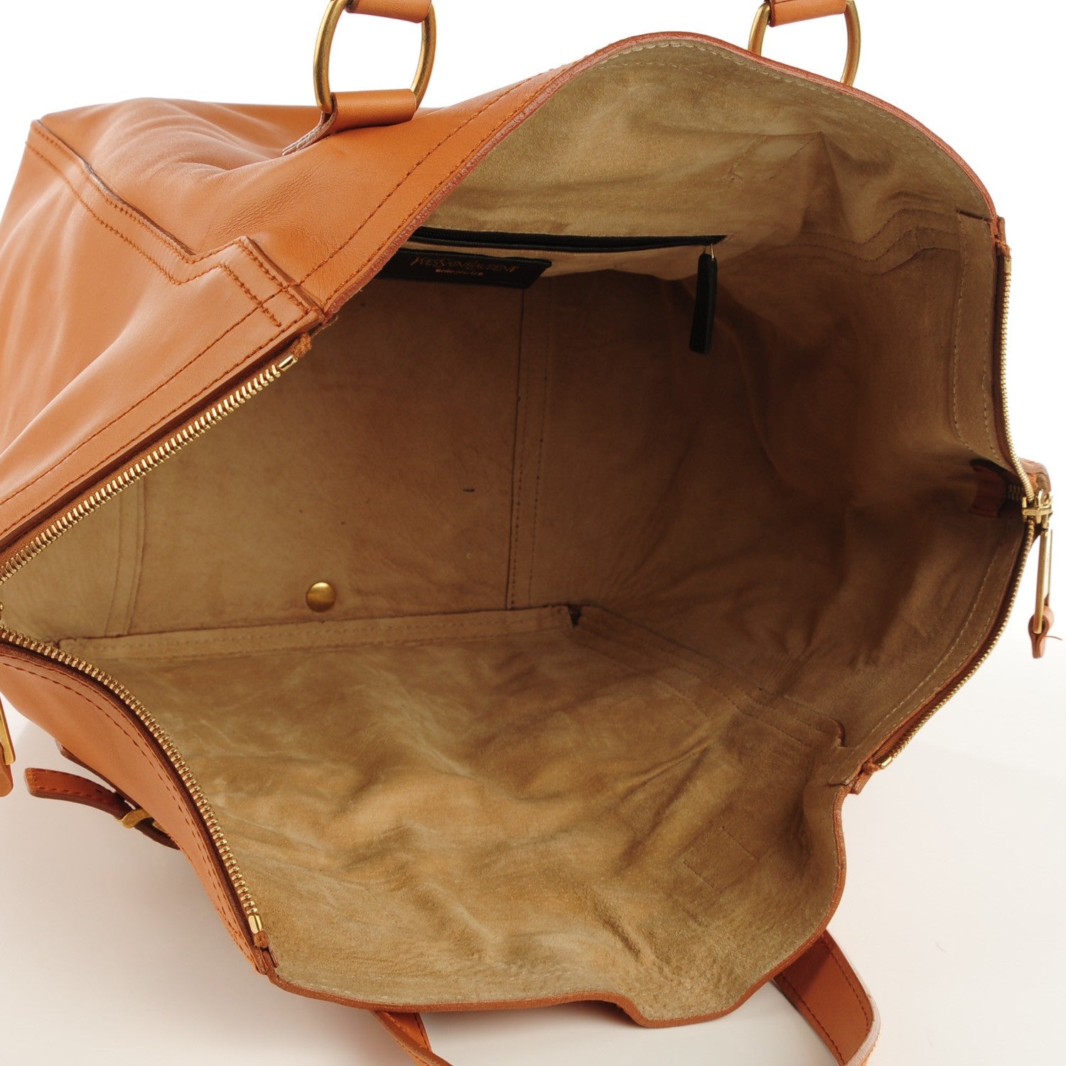 Saint Laurent Calfskin Large Downtown Tote Camel 5 of 7