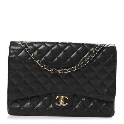 Chanel Caviar Quilted Maxi Double Flap Black 1 of 10