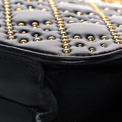 Christian Dior Lambskin Cannage Studded Large Dioraddict Flap Bag Black 13 of 14