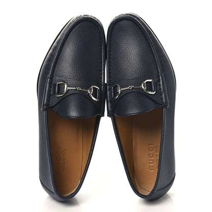 Gucci Road Calfskin Mens Horsebit Loafers 8.5 Blue 2 of 9