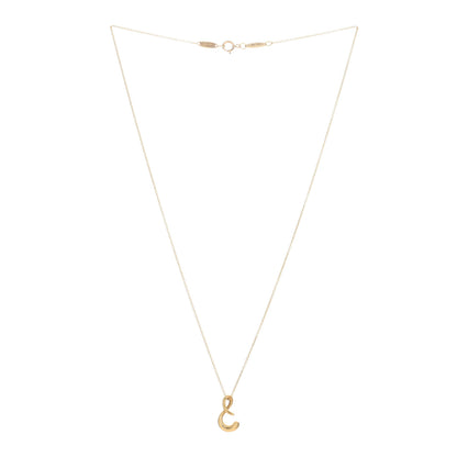 Tiffany 18K Yellow Gold Elsa Peretti Letter S Pendant Necklace 2 of 5